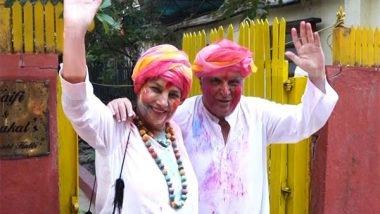 Entertainment News | Javed Akhtar, Shabana Azmi Host a Holi Party at Their Home