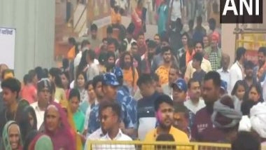 India News | Ayodhya: Devotees Flock to Ram Janmabhoomi Temple for Darshan on Holi