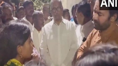 India News | Telangana: Union Minister G. Kishan Reddy Visits Chengicherla Village After Clashes Between Two Communities