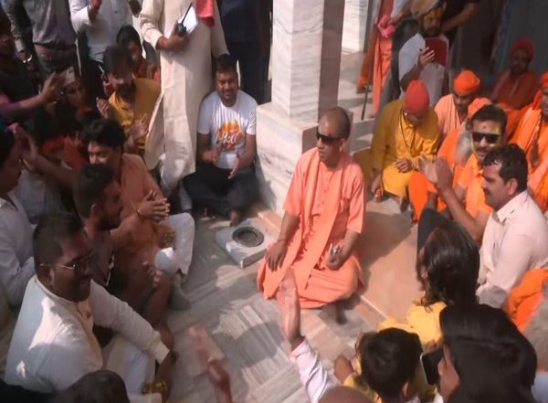 India News | Uttar Pradesh CM Yogi Participates in Lord Narasimha Shobha Yatra in Gorakhpur