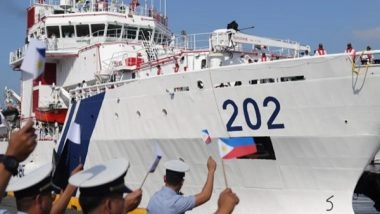 World News | Indian Coast Guard Ship Docks at Manila Port Amid Tensions in South China Sea