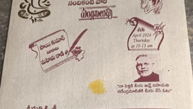 India News | On Son's Wedding Card Invite, Telangana Man Prints Appeal to Vote for PM Modi