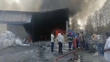 India News | Fire Breaks out at Waste Management Firm in Pashamailaram Industrial Zone in Sangareddy