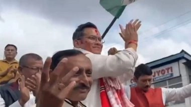 India News | Congress MP Gaurav Gogoi Holds Roadshow in His Lok Sabha Constituency, Jorhat
