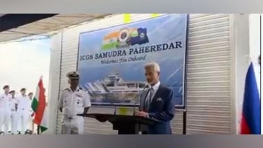 World News | EAM Jaishankar Visits Indian Coast Guard Ship Samudra Paheredar in Manila