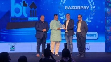 Business News | Razorpay Awarded 'Best Fintech Company' at Business Today & KPMG's Awards 2024; Acknowledged for Transformative Innovations and Market Leadership