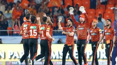 Sports News | Sunrisers Hyderabad Score a Massive 277/5 Against Mumbai Indians, Highest in IPL