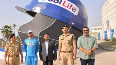 Business News | SBI Life & Lucknow Super Giants Unveil the Spectacular Larger-Than-Life 'Helmet' Installation at Ekana Cricket Stadium