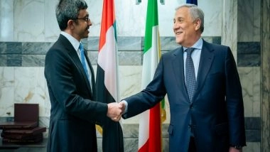 World News | UAE Foreign Minister Meets with Italian Foreign Minister