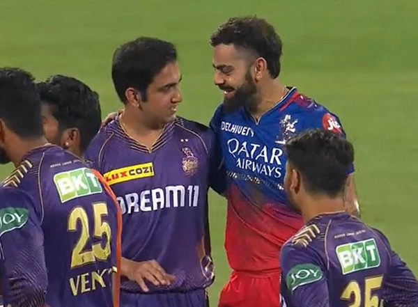 Sports News | IPL 2024: Kohli, Gambhir Hug Each Other During RCB's Clash Against KKR; Video Goes Viral