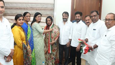 India News | Hyderabad: Mayor Gadwal Vijayalakshmi Joins Congress in Presence of CM Revanth Reddy