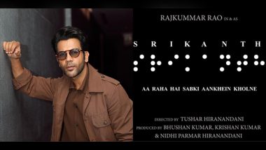 Entertainment News | Rajkummar Rao's 'SRI' Now Titled as 'Srikanth-Aa Raha Hai Sabki Aankhein Kholne'; Release Date out