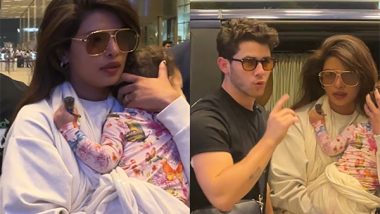 Entertainment News | Priyanka Chopra Holds Malti Marie Close, Nick Jonas Asks Paps to Stay Quiet as They Leave Mumbai