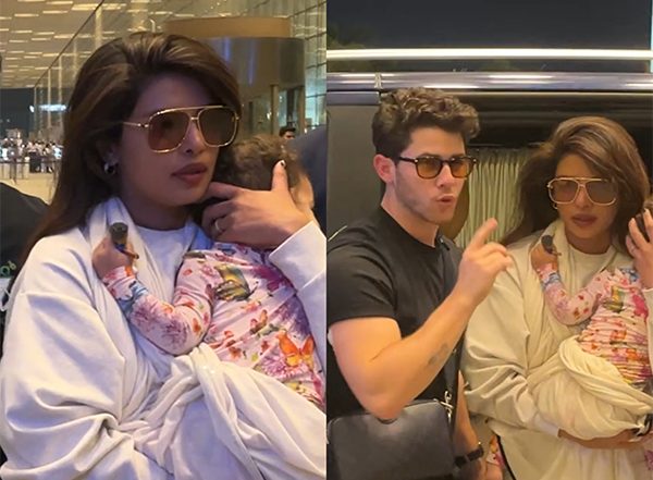 Entertainment News | Priyanka Chopra Holds Malti Marie Close, Nick Jonas Asks Paps to Stay Quiet as They Leave Mumbai