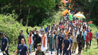 India News | Tripura CM Manik Saha Attends Road Show in Bagma