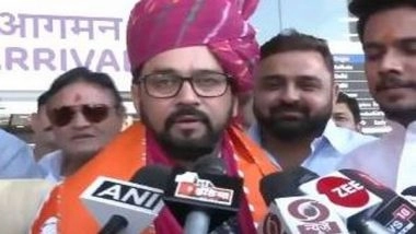 India News | BJP Will Secure All 25 Seats from Rajasthan in Lok Sabha Elections: Union Minister Anurag Thakur