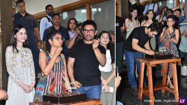 Aamir Khan Celebrates Birthday With Kiran Rao and Laapataa Ladies Cast (Watch Video)