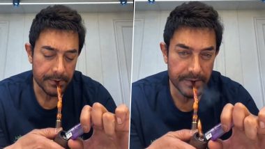 Aamir Khan Smokes a Pipe During His Insta Live; Asks Fans To Support Good Cinema and Newcomers in the Industry (Watch Video)