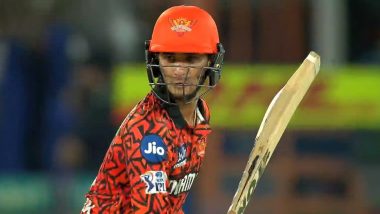 Abhishek Sharma Breaks Travis Head’s Record for Fastest Half-Century by SRH Batsman, Left-Hander Reaches Milestone Off 16 Balls vs MI IPL 2024