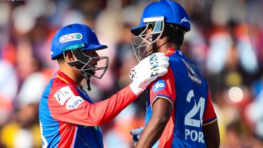 4,6,4,4,6,1! Abishek Porel Smashes 25 runs off Harshal Patel's Over to Help Delhi Capitals Set Competitive Total During PBKS vs DC IPL 2024 Match (Watch Video)