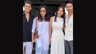 After Clarifying Pregnancy Rumours, Aishwarya Sharma and Neil Bhatt Spotted With Amrita Rao–RJ Anmol (Watch Video)