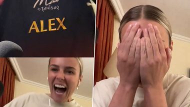 'Oh My God' Alex Hartley's Reaction After Getting RCB Jersey With Her Name On The Back From Kate Cross Goes Viral! (Watch Video)