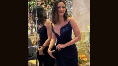 Alia Bhatt Shines in Off-Shoulder Shimmery Outfit with Plunging Neckline at Anant Ambani and Radhika Merchant’s Pre-Wedding Celebrations (View Pic)