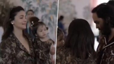 Alia Bhatt and Baby Raha Look Adorable in Matching Animal Print Outfits at Anant Ambani–Radhika Merchant’s Pre-Wedding Gala (Watch Video)