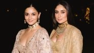 Kareena Kapoor Khan Strikes Pose with 'Golden Girl' Alia Bhatt at Anant Ambani-Radhika Merchant&rsquo;s Pre-wedding Celebrations (View Pics)