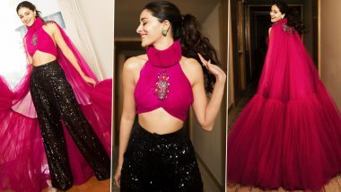 Ananya Panday Steals the Spotlight at an Event in a Chic Pink Halter Neck Top and Shimmery Black Pants (View Pics)
