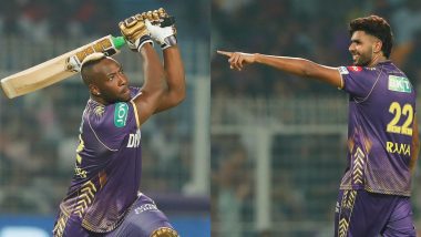 KKR vs SRH Stat Highlights IPL 2024: Kolkata Knight Riders Ride on Andre Russell, Harshit Rana’s Performances To Down Sunrisers Hyderabad by Four Runs