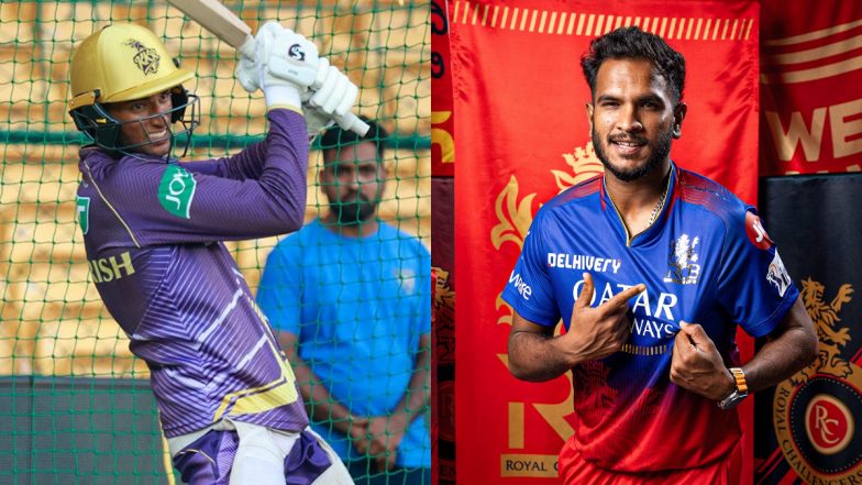 Angkrish Raghuvanshi, Vijaykumar Vyshak Introduced As Impact Players in RCB vs KKR IPL 2024 Match