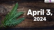April 3, 2024: Which Day Is Today? Know Holidays, Festivals and Special Events Falling on Today's Calendar Date