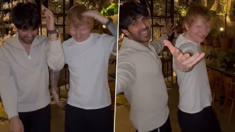 Ed Sheeran Grooves to Allu Arjun's 'Butta Bomma' with Armaan Malik Ahead of His Mumbai Concert (Watch Video)