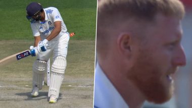 Ben Stokes Dismisses Rohit Sharma With His First Delivery After Returning to Bowling During IND vs ENG 5th Test 2024 (Watch Video)