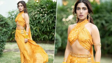 Bhumi Pednekar Oozes Sunshine Vibes in a Yellow Halter Neck Crop Top and Maxi Skirt, Setting the Bar High for Wedding Season Chic and Glam Looks (View Pics)