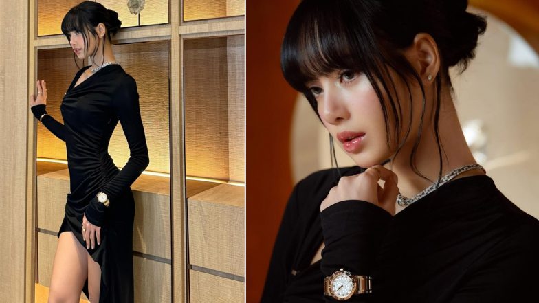 Blackpink’s Lisa Steps Into the Limelight, Channelling Effortless Glamour in a Ravishing Black Dress at an Exclusive Event (View Pics and Video)