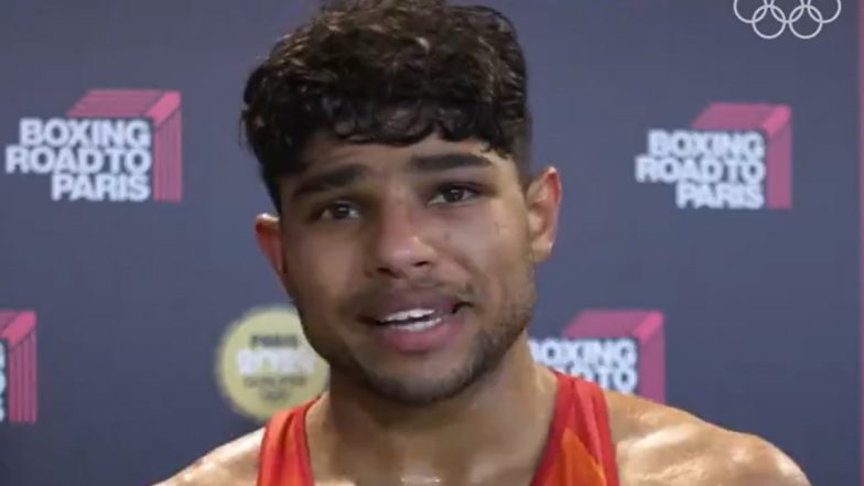 ‘I Hope You All Will Watch…’ Boxer Nishant Dev Urges Fans To Watch His Paris Olympics 2024 Qualifying Match Against Omari Jones of USA (Watch Video)