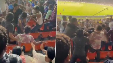 Brawl Breaks Out Between Fans in Stands During GT vs MI IPL 2024 Clash (Watch Video)