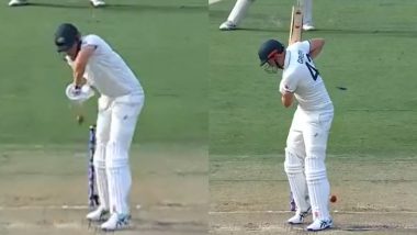 Cameron Green’s Indecision Proves Costly As He Drags Ben Sears’ Brilliant Delivery Onto His Stumps During NZ vs AUS 2nd Test 2024 (Watch Video)