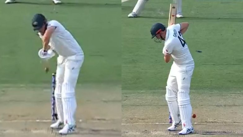 Cameron Green’s Indecision Proves Costly As He Drags Ben Sears’ Brilliant Delivery Onto His Stumps During NZ vs AUS 2nd Test 2024 (Watch Video)