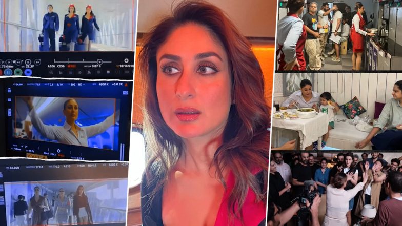 Crew: Kareena Kapoor Khan Drops Glimpses of Her Fun Times With ‘Badass Ladies’ Tabu and Kriti Sanon in New BTS Video- WATCH