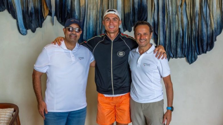 ‘Pleasure Meeting You Both’, Cristiano Ronaldo Meets CEO and Official Spokesperson of Red Sea Global (View Pic)