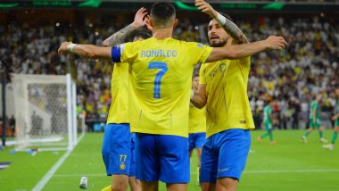 'Let's Go Team!!' Cristiano Ronaldo Reacts After He Scores 50th Goal For Al-Nassr Powering Them to Victory Against Al-Ahli in Saudi Pro League 2023-24 (See Post)