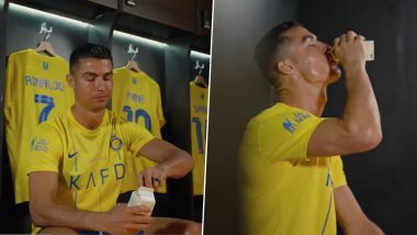 ‘I Love It…Ramadan Kareem’ Cristiano Ronaldo Celebrates Year of The Camel in Saudi Arabia, Promotes Camel Milk (Watch Video)