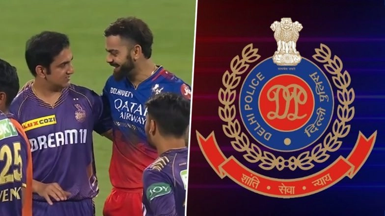 ‘Koi Jhagda Virat Ya Gambhir Nahi’ Delhi Police Uses Virat Kohli and Gautam Gambhir’s Friendly Moment During RCB vs KKR IPL 2024 To Promote Dialling 112 in Case of Conflicts