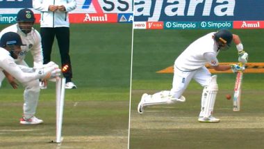 ‘Yeh Badhega Aage’ Dhruv Jurel Accurately Predicts Ollie Pope Stepping Out of His Crease Against Kuldeep Yadav, Pulls Off Stumping Next Ball During IND vs ENG 5th Test 2024 (Watch Video)