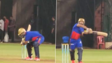 Dinesh Karthik Faces Yash Dayal in Practice Session As RCB Wicketkeeper-Batsman Trains Ahead of IPL 2024 (Watch Video)