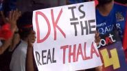 'DK is the Real Thala' Hilarious Placard For Dinesh Karthik Spotted at M Chinnaswamy Stadium Stands Suring RCB vs KKR IPL 2024 Match, Picture Goes Viral!