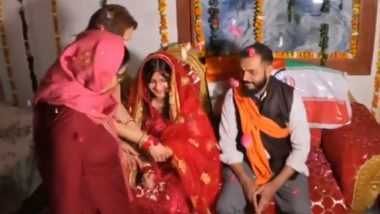 Seema Haider-Like Case in UP: Iranian Woman Faiza Flies to India to Marry YouTuber Diwakar Kumar, Engagement Ceremony's Video Surfaces